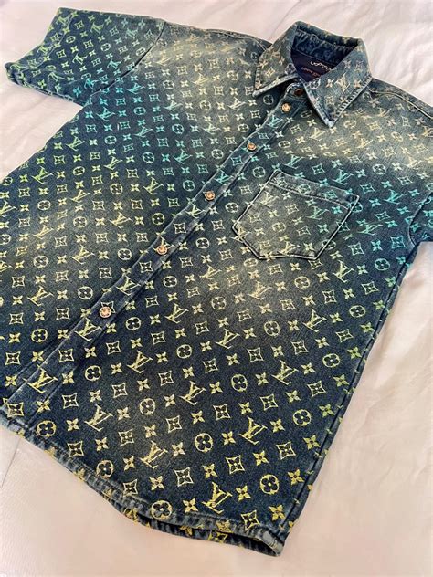 louis vuitton monogram denim shirt